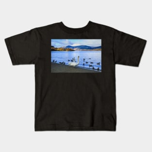 Loch Lomond Swans and Ducks Kids T-Shirt